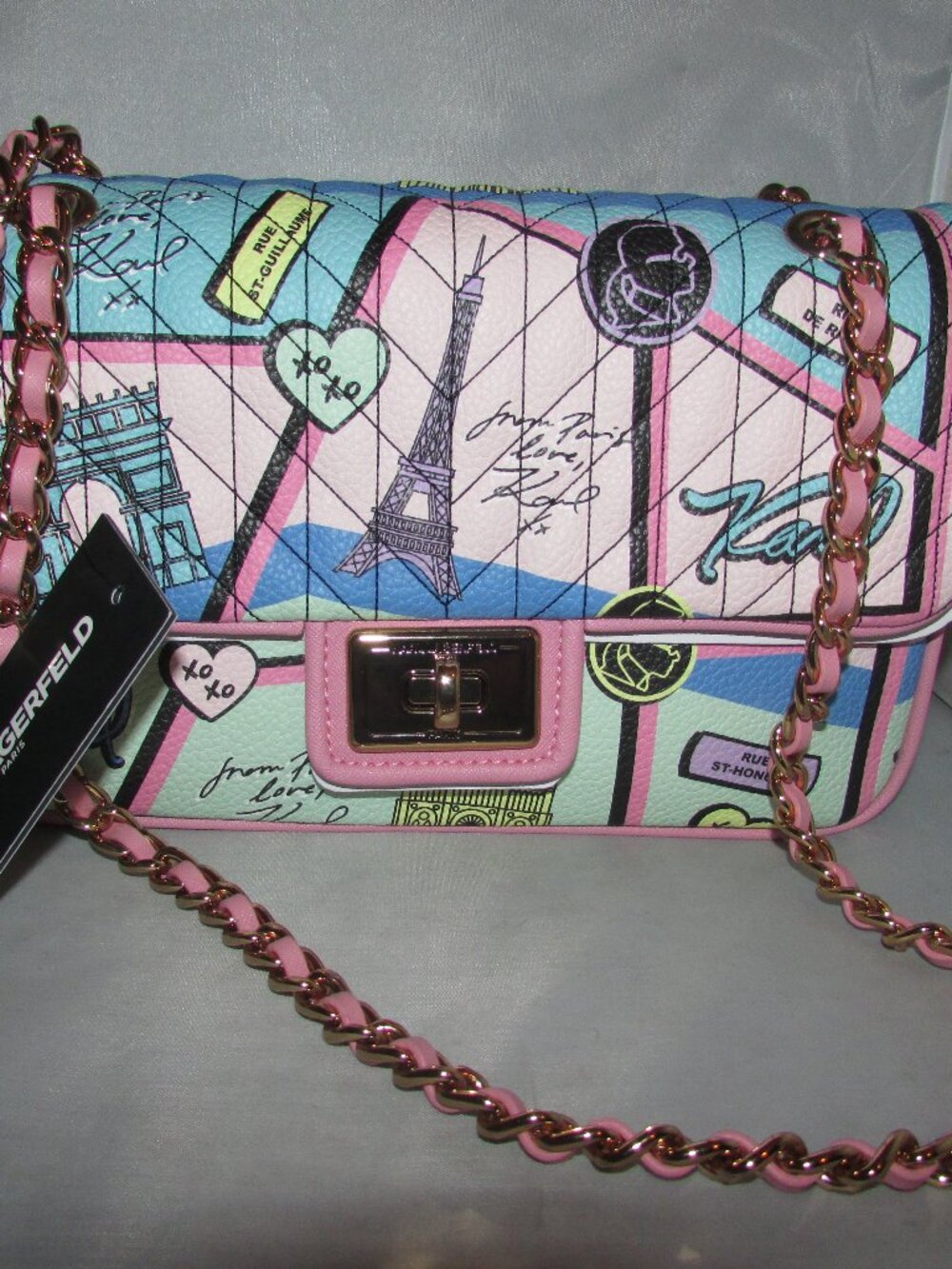 Karl Lagerfeld Paris Shoulder Pink Summer Shoulder Bag